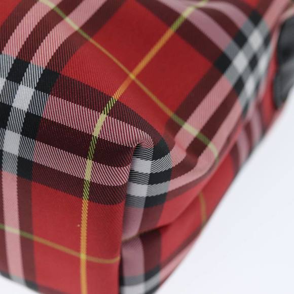 BURBERRY Nova Check Hand Pouch Nylon Red Auth yk12413 - Picture 15 of 16